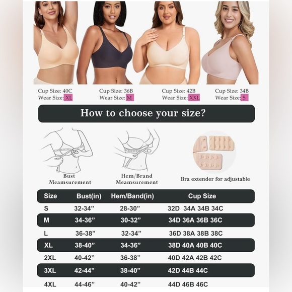Seamless Pink Convertible T-Shirt Bra with Criss-Cross Detail - Picture 6 of 6